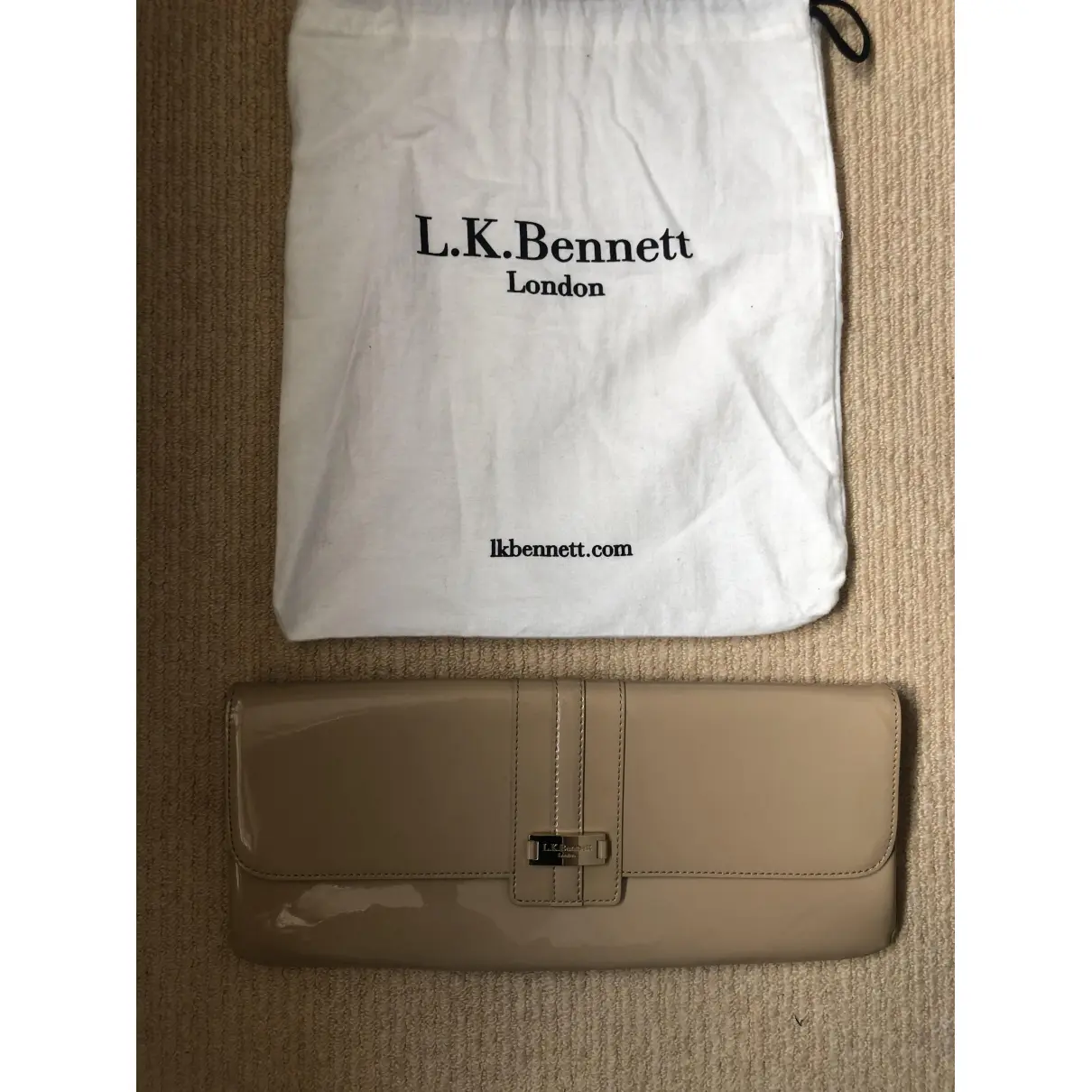 Patent leather clutch bag Lk Bennett