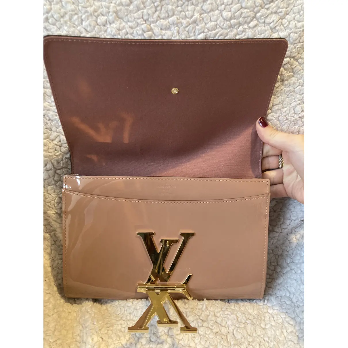 Louise patent leather clutch bag Louis Vuitton