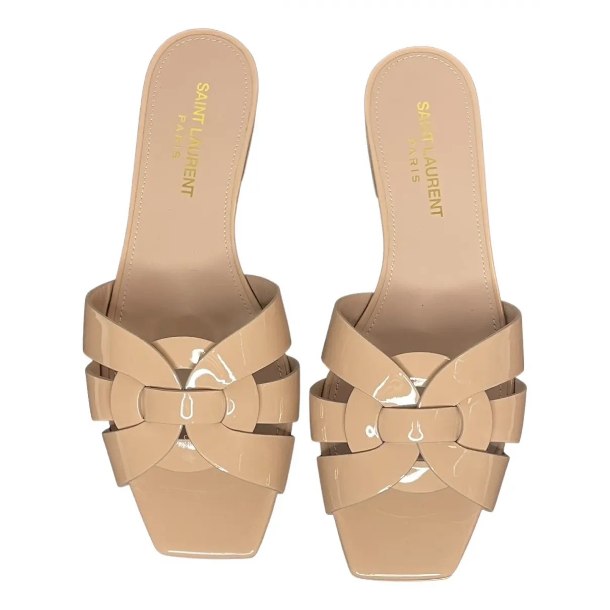 Patent leather sandals Saint Laurent