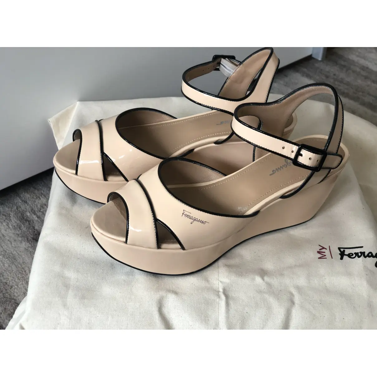 Buy Salvatore Ferragamo Patent leather sandals online