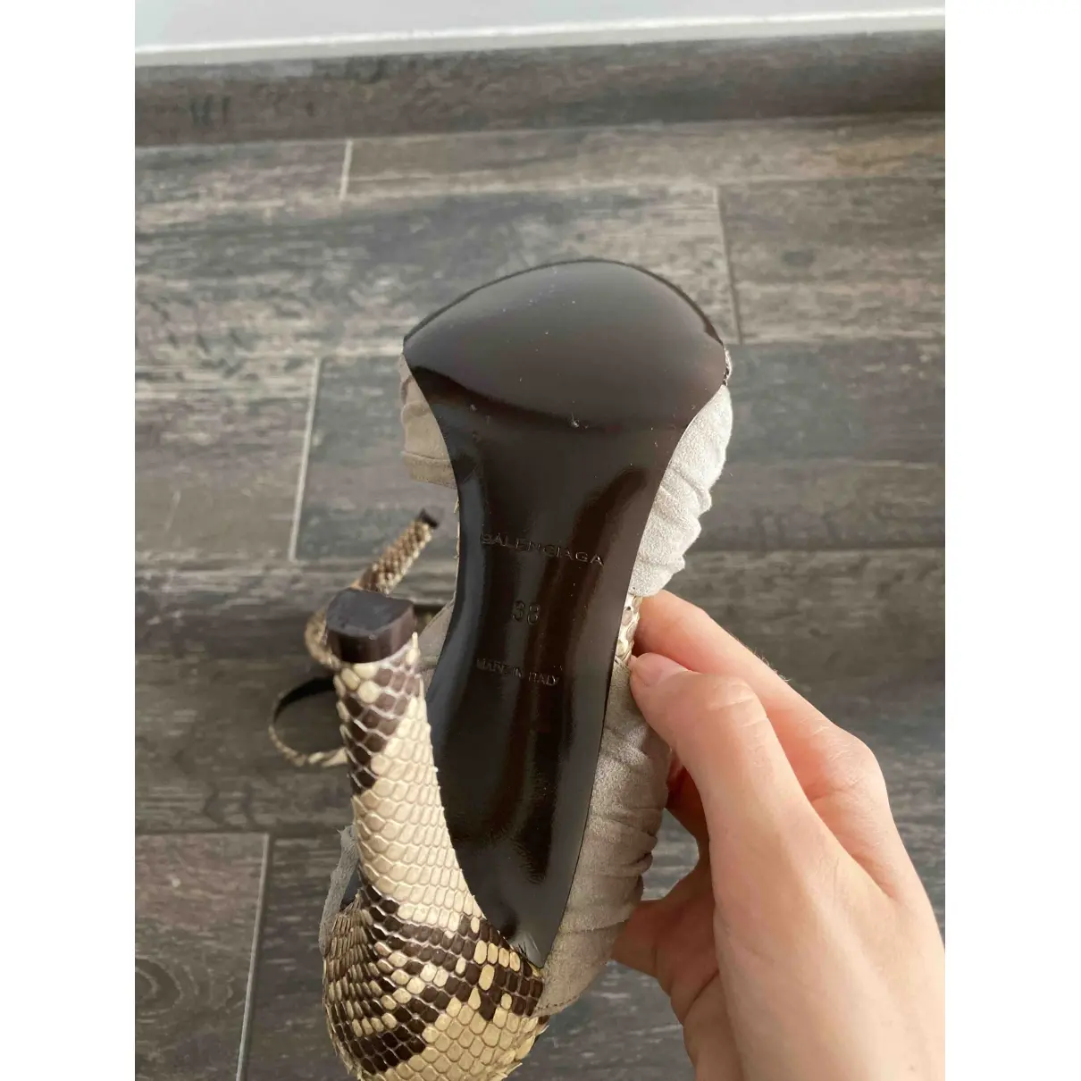 Buy Balenciaga Python sandals online - Vintage