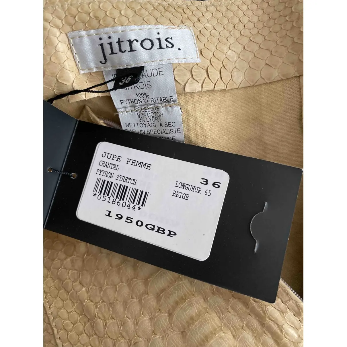 Buy Jitrois Python mid-length skirt online