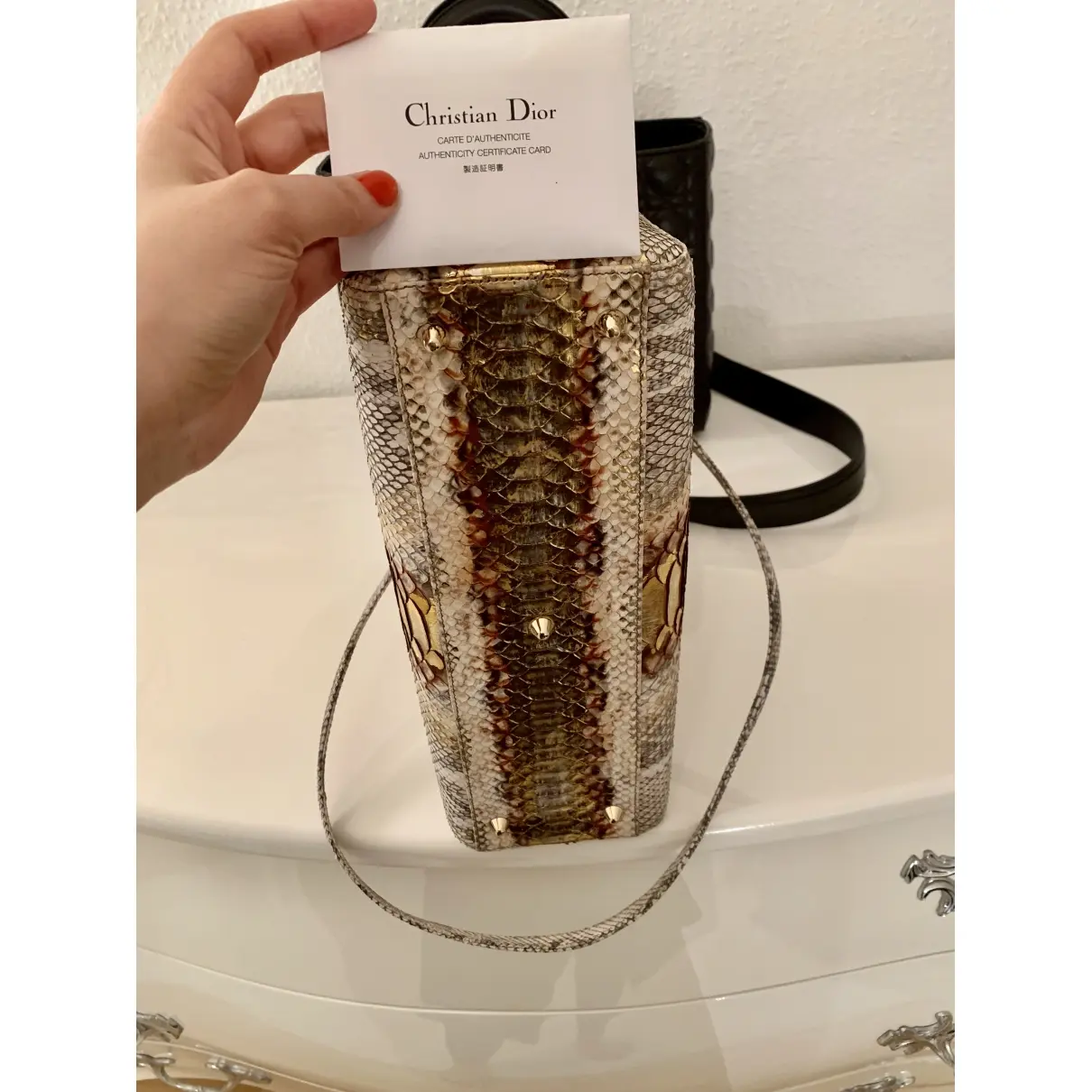 Buy Dior Lady Dior python handbag online