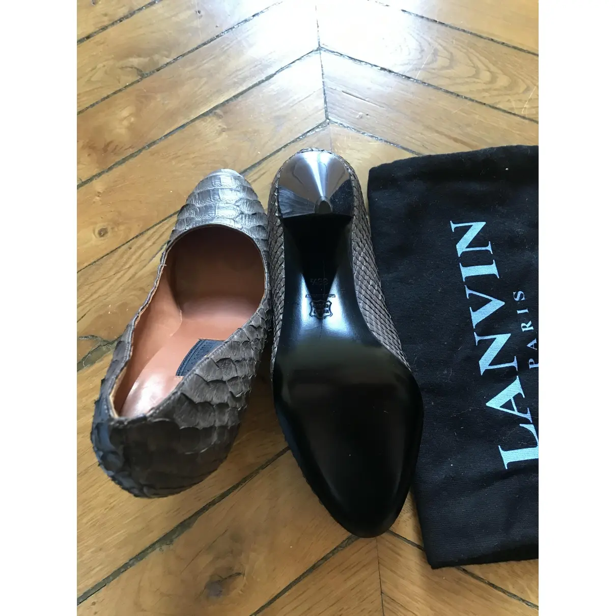 Lanvin Python heels for sale