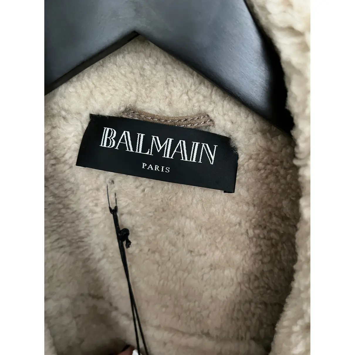 Shearling coat Balmain