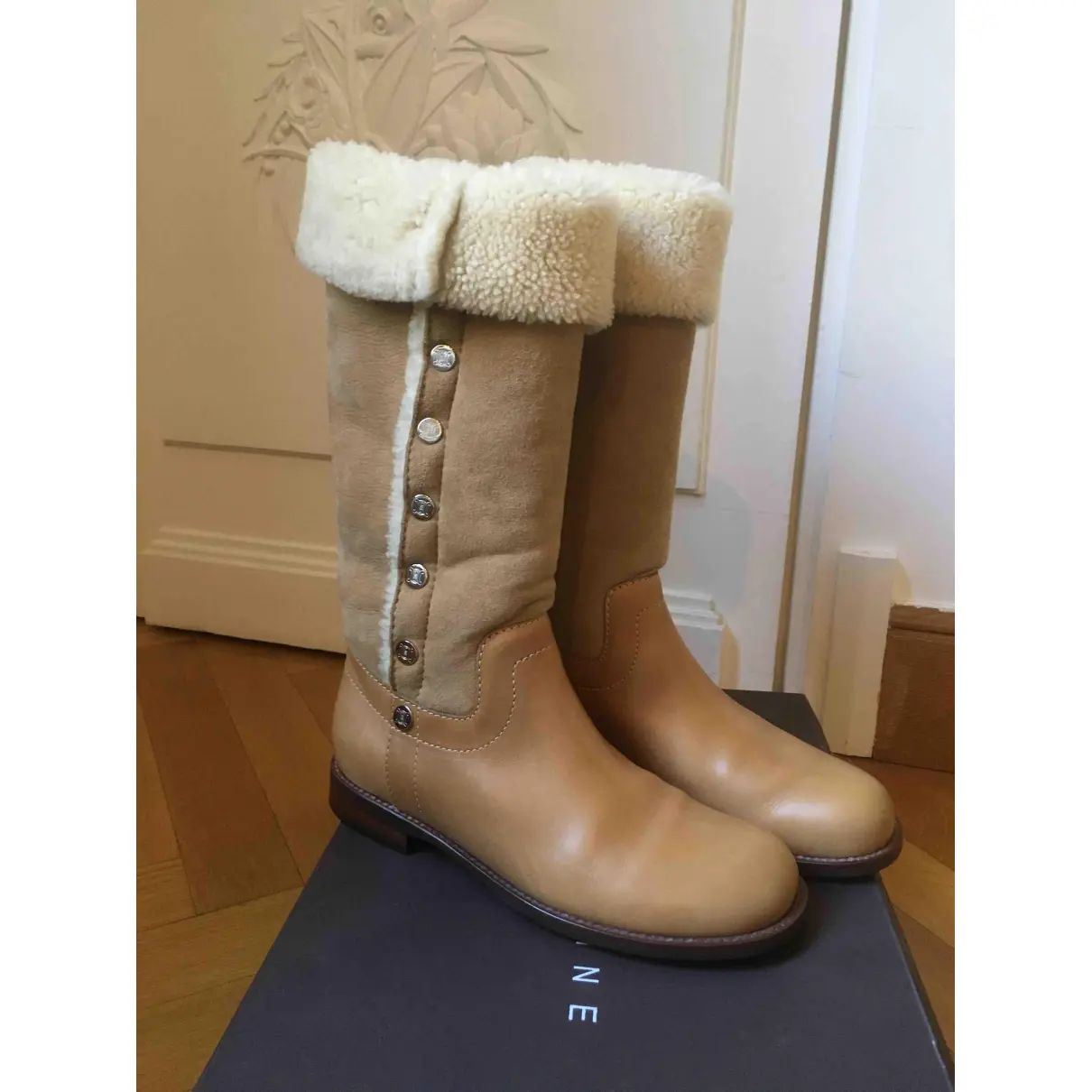 Shearling snow boots Celine