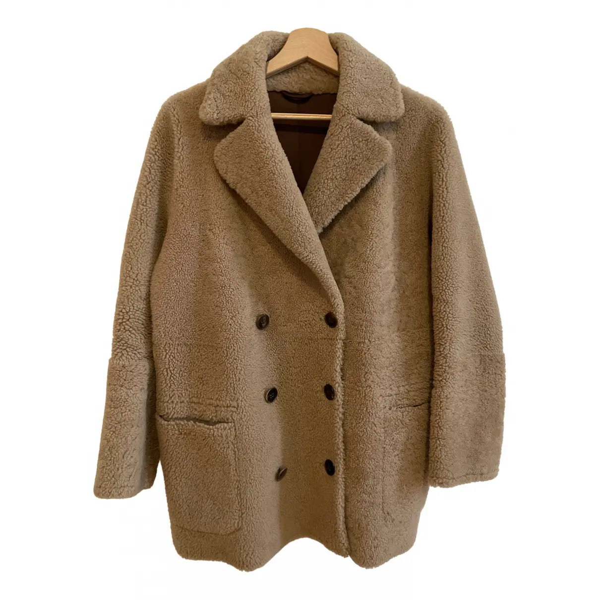 Shearling coat Massimo Dutti