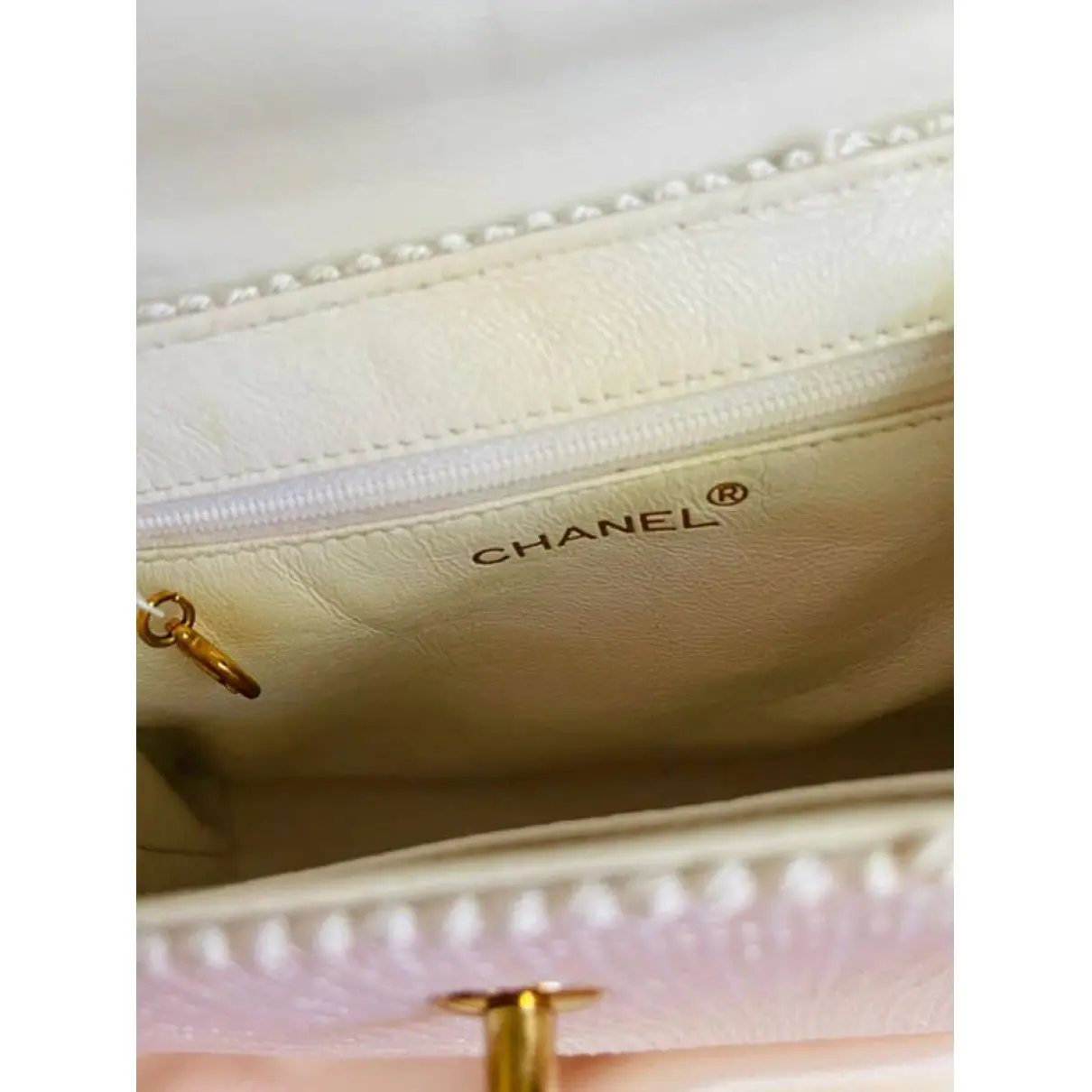 Silk satchel Chanel - Vintage