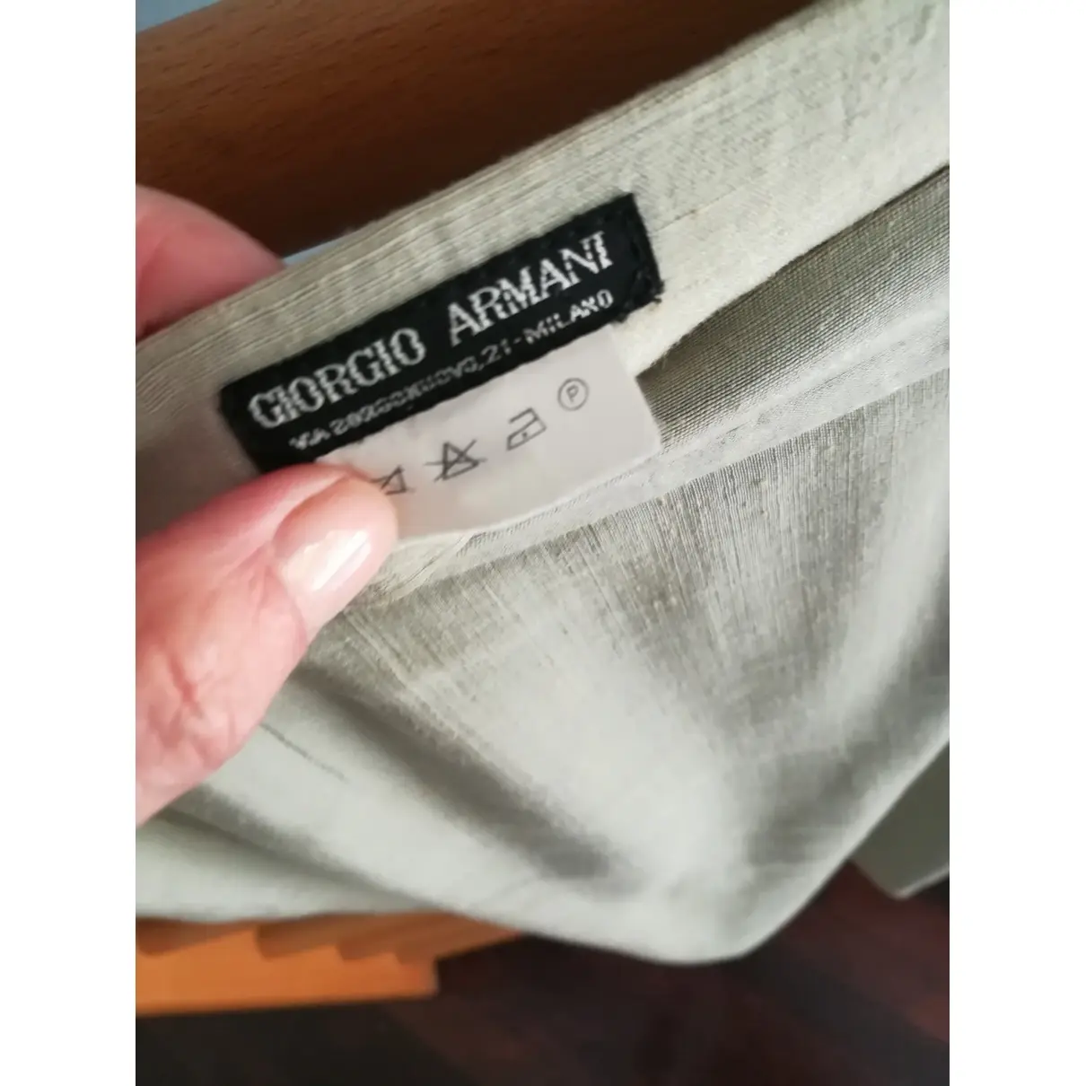 Giorgio Armani Silk mid-length skirt for sale