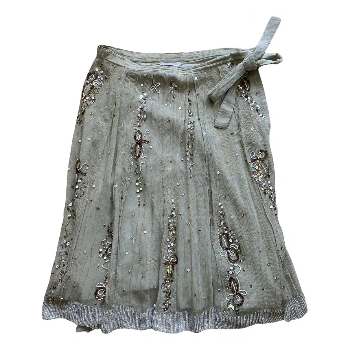 Silk mid-length skirt JUST IN CASE