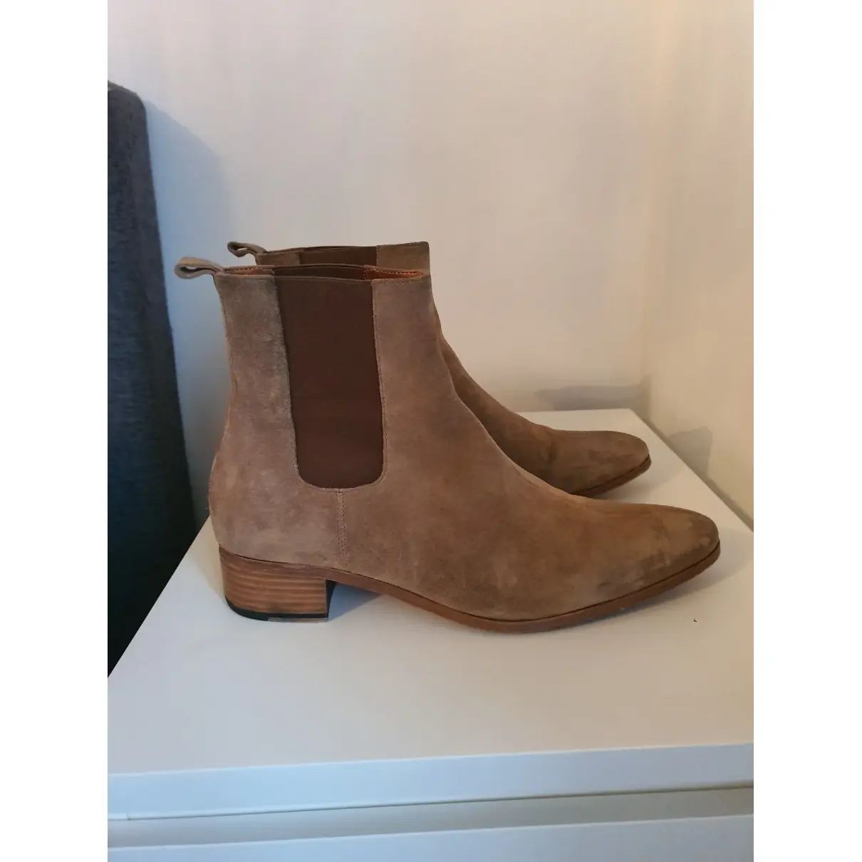 The Kooples Beige Suede Boots for sale
