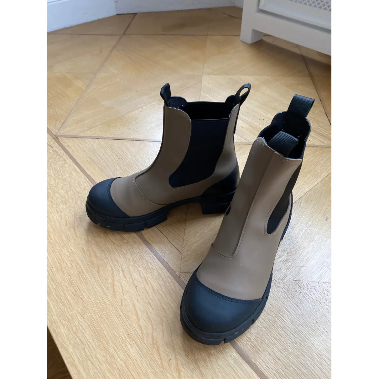 Buy Ganni Vegan leather ankle boots online