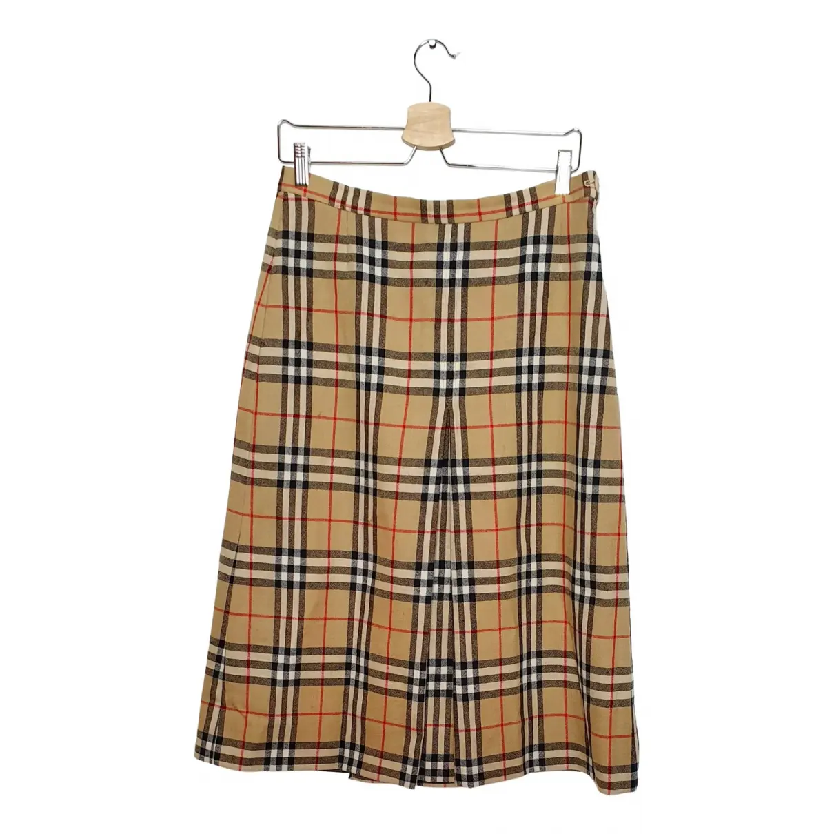 Wool mid-length skirt Burberry - Vintage