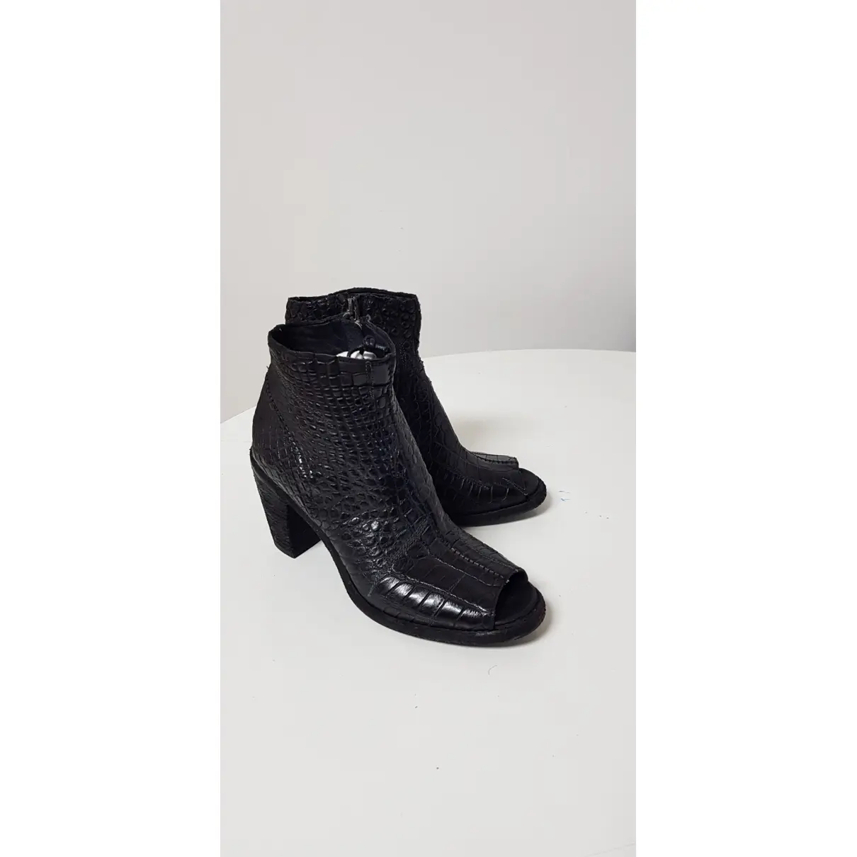 Isaac Sellam Alligator ankle boots for sale