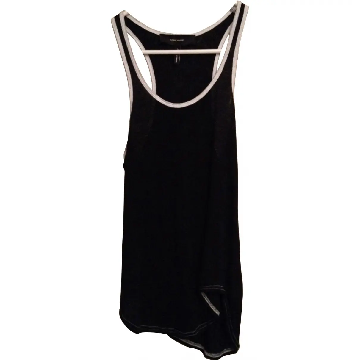 Black and white linen tank top Isabel Marant