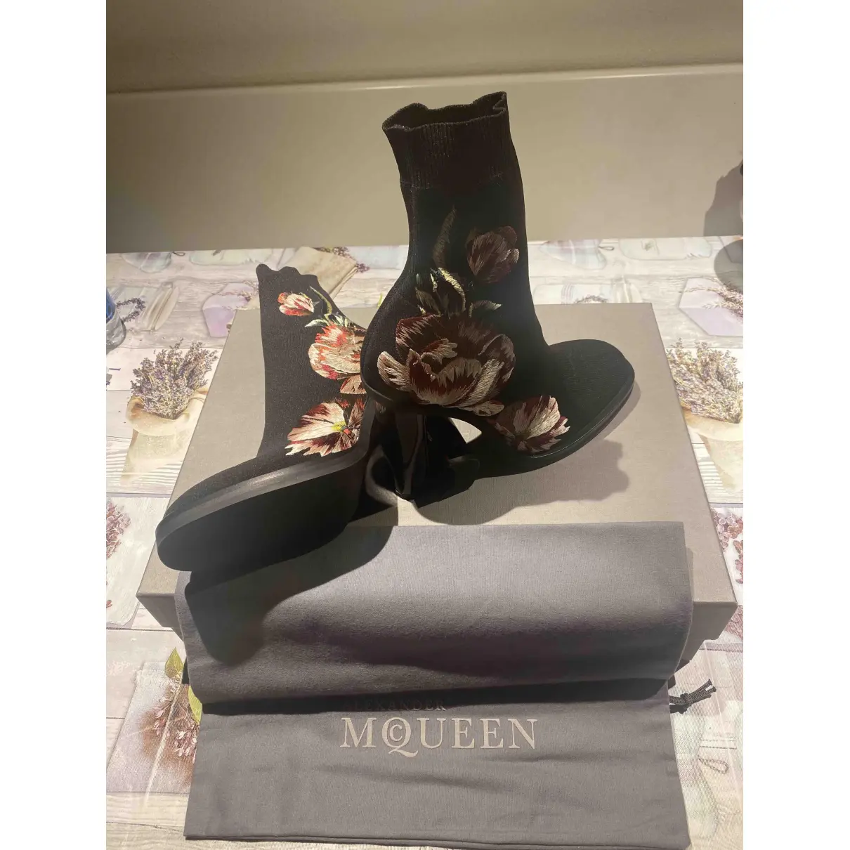 Cloth ankle boots Alexander McQueen