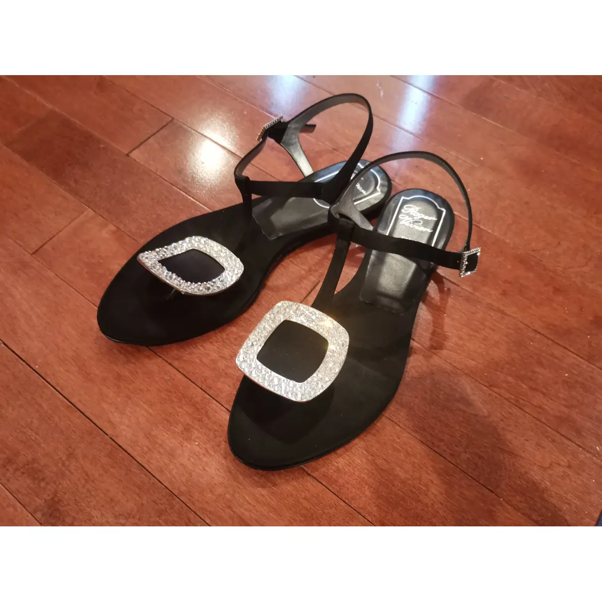Buy Roger Vivier Bab' Viv' Strass Buckle cloth sandal online