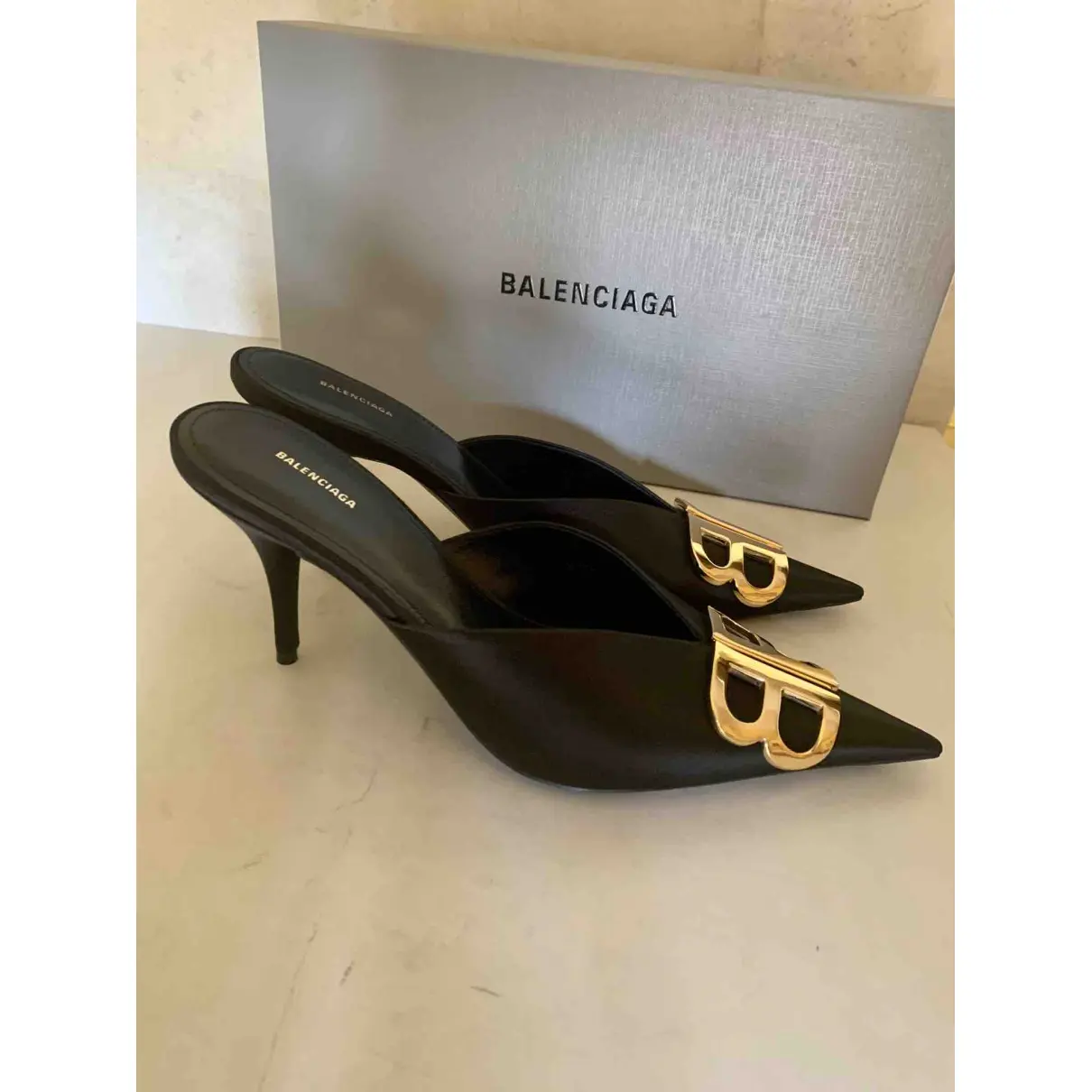 Buy Balenciaga BB cloth heels online