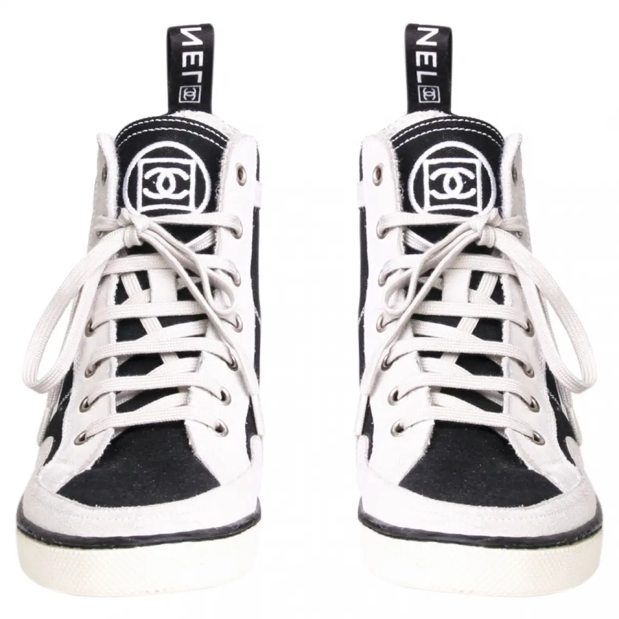 HIGH-TOP CC TRAINERS, SIZE 37 Chanel