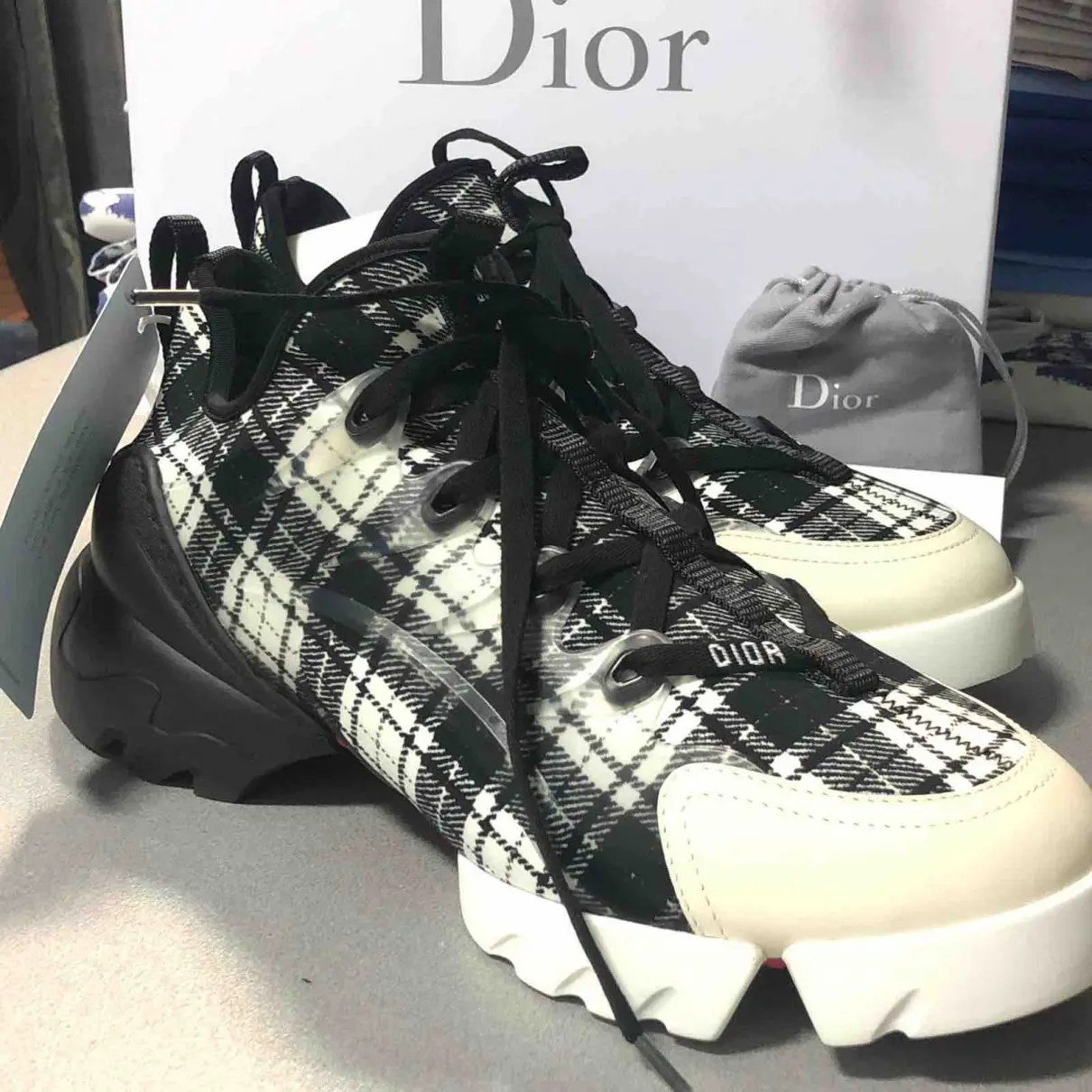 Buy Dior D Connect cloth trainers online