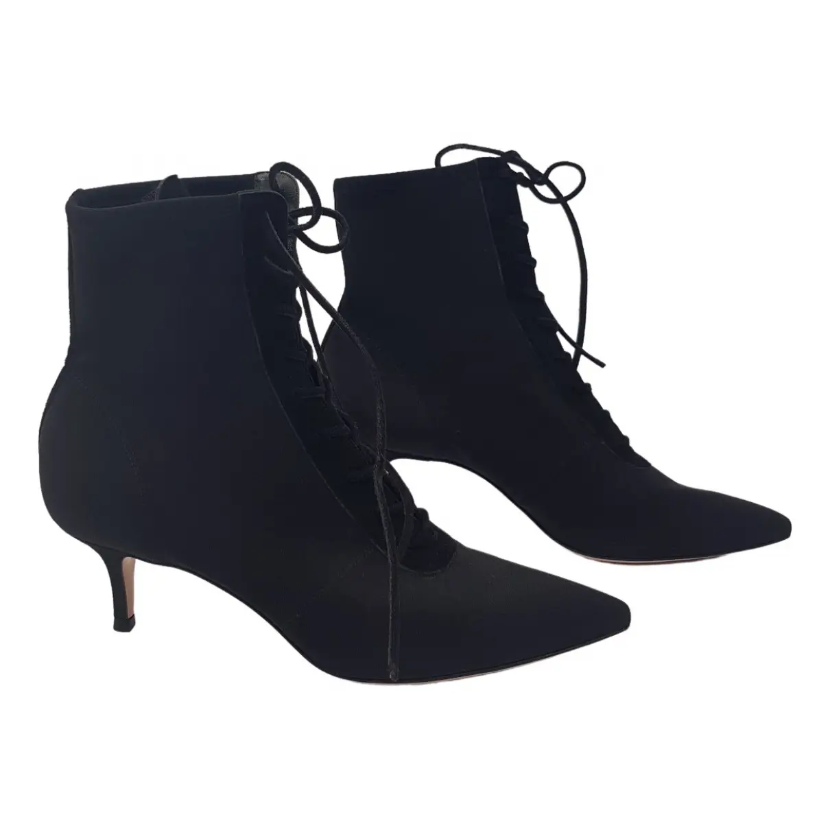 Cloth lace up boots Gianvito Rossi