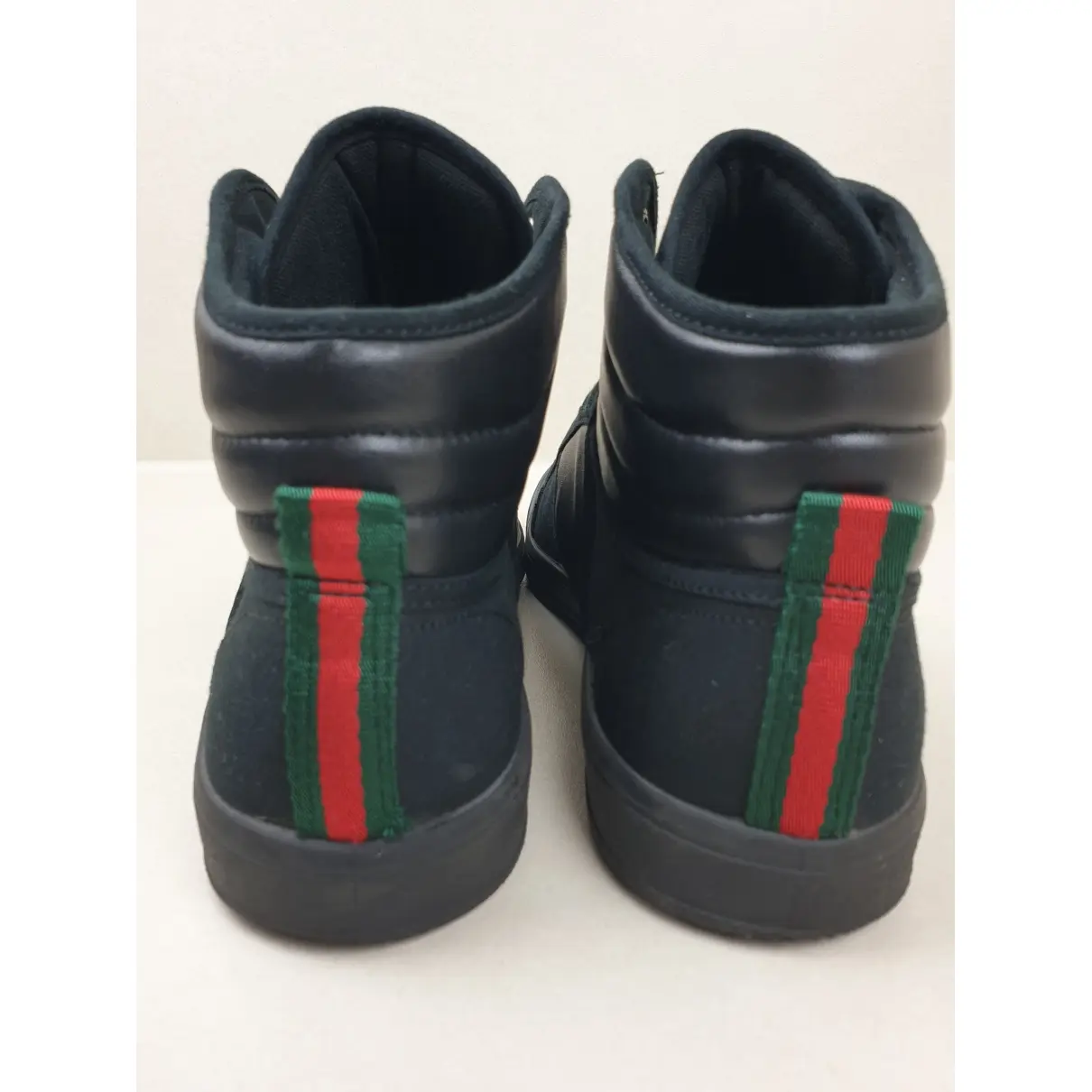 Cloth high trainers Gucci - Vintage