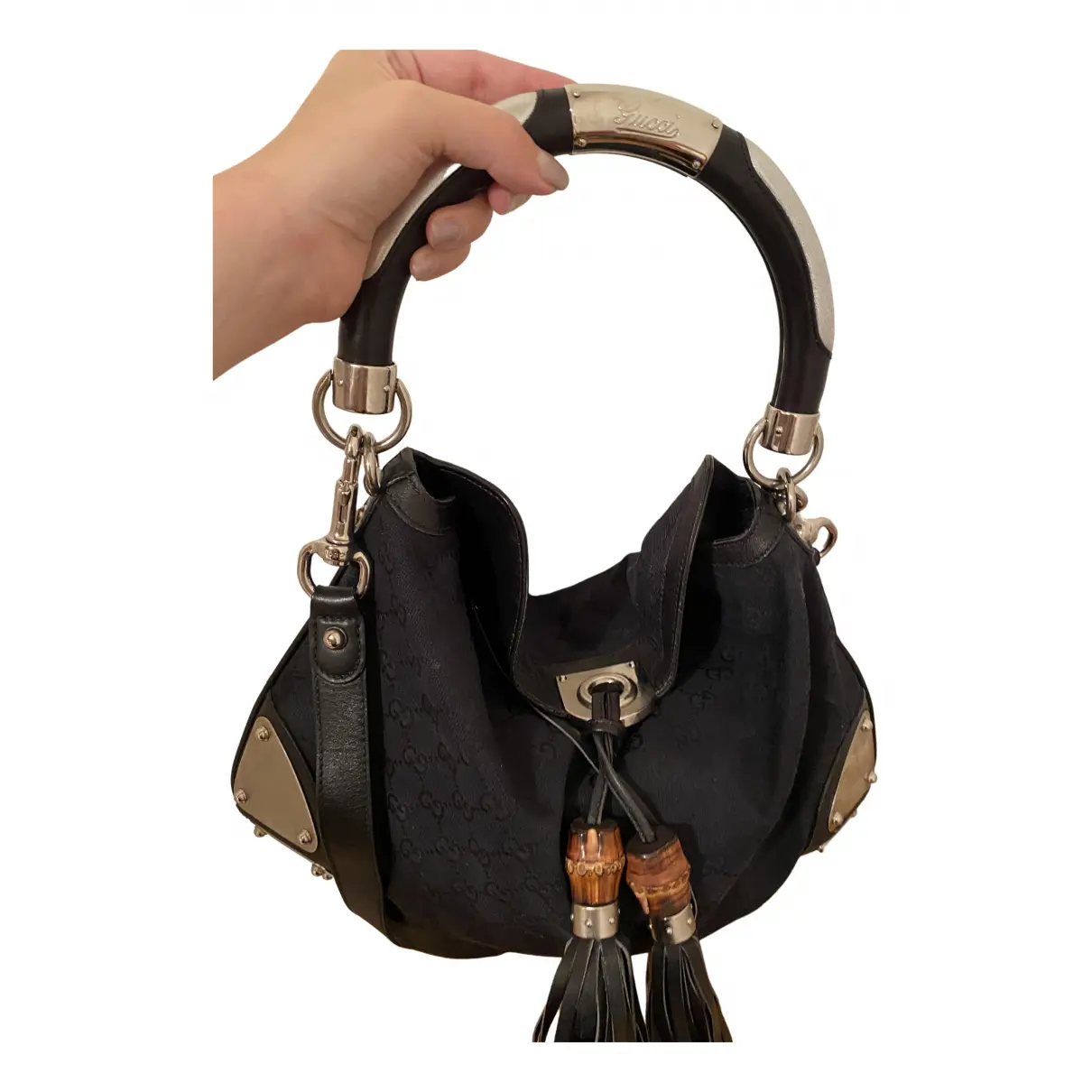 Indy cloth handbag Gucci - Vintage