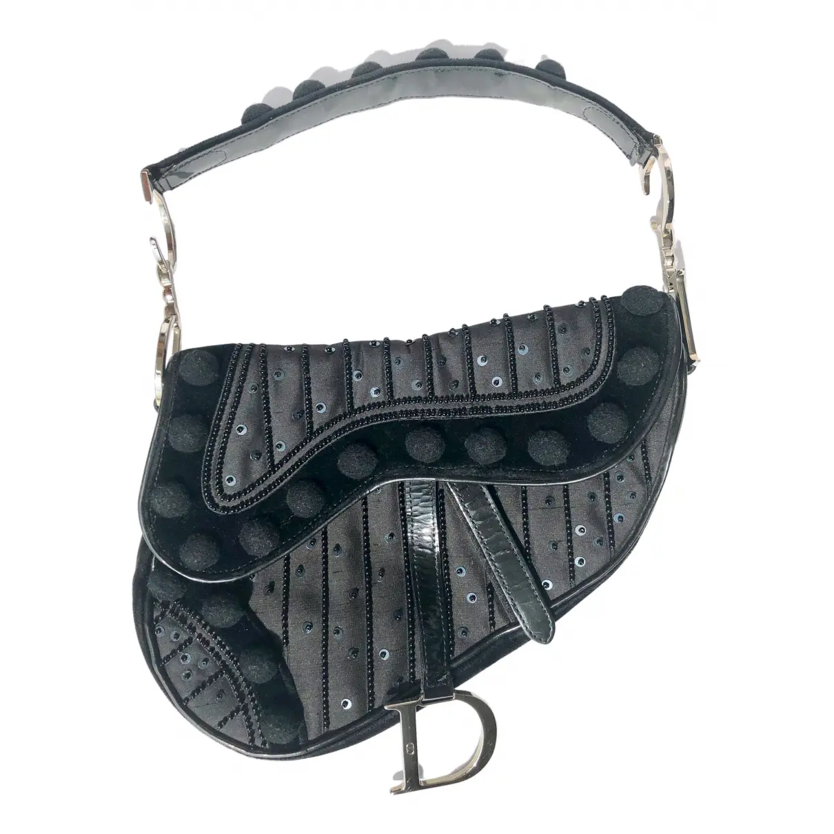 Saddle Vintage cloth handbag Dior