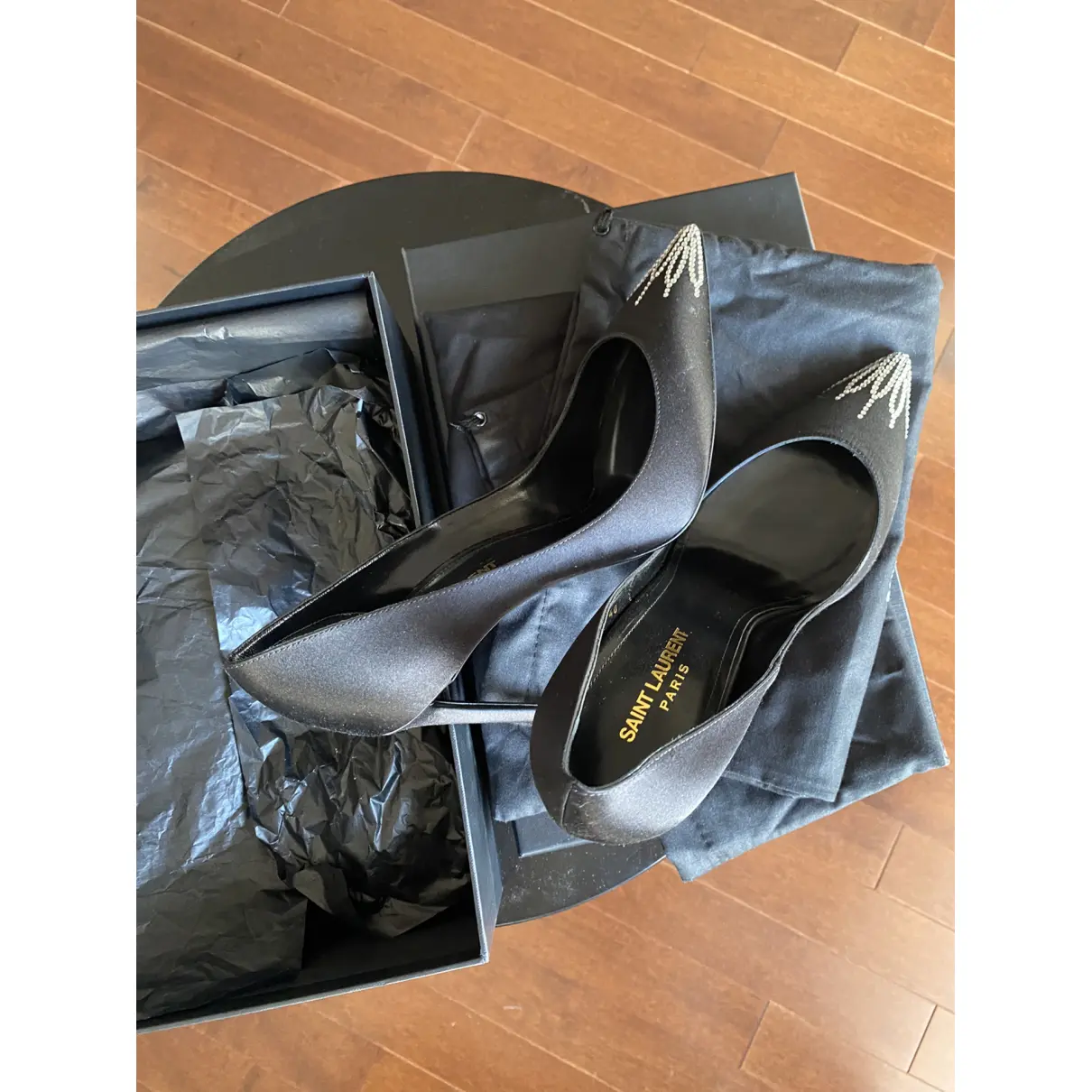 Cloth heels Saint Laurent