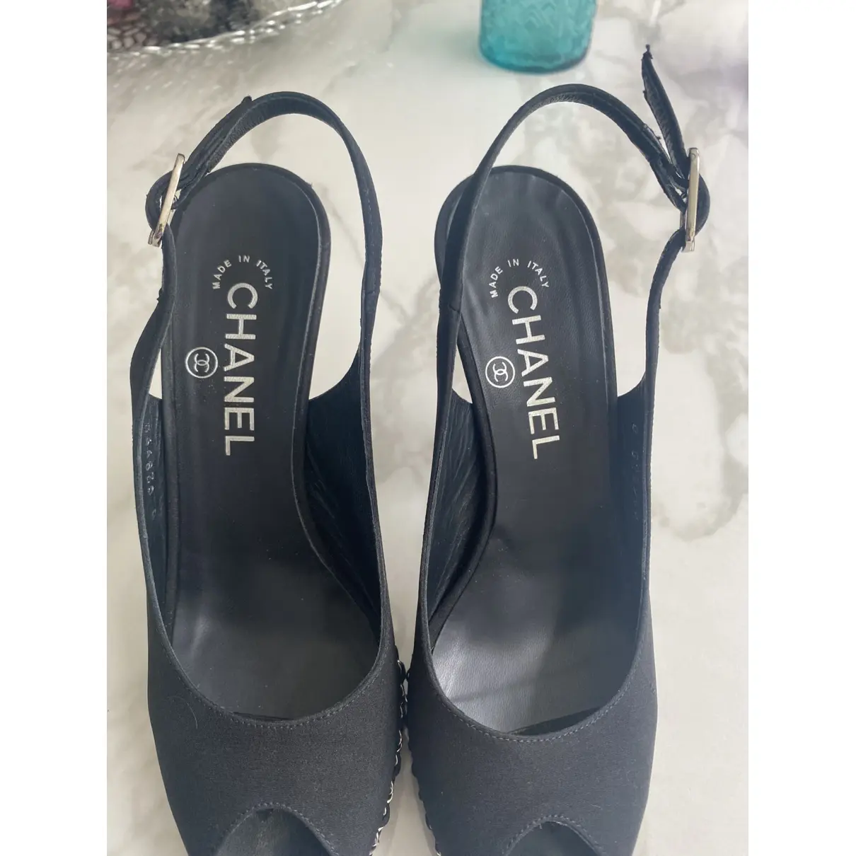 Buy Chanel Slingback cloth sandal online