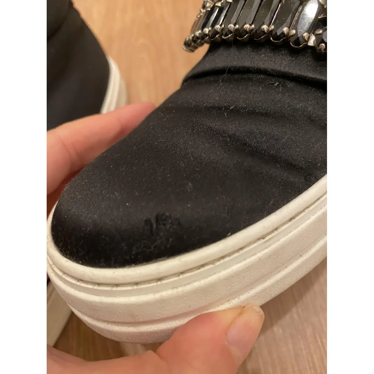 Sneaky Viv Strass Buckle cloth trainers Roger Vivier