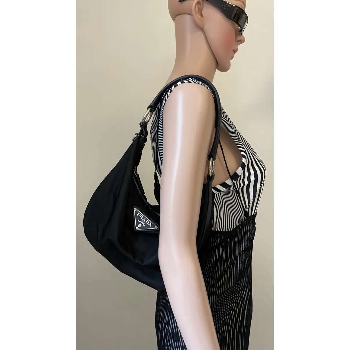 Buy Prada Tessuto Metallo cloth handbag online