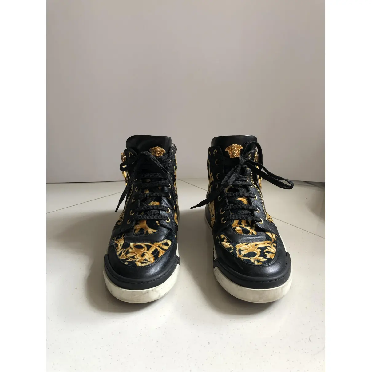 Cloth high trainers Versace