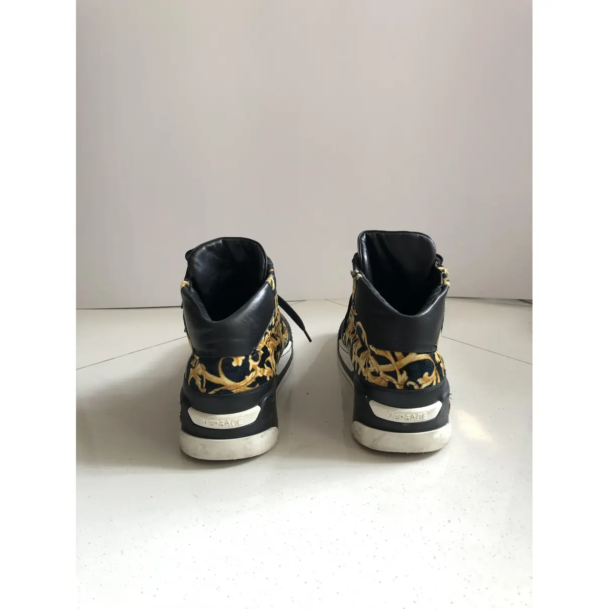 Cloth high trainers Versace