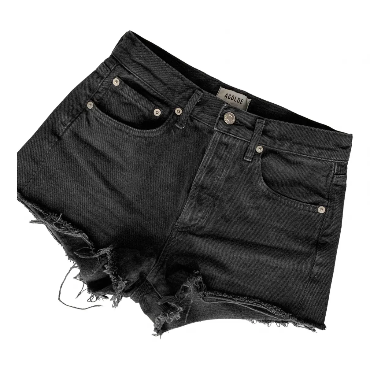 Black Cotton Shorts Agolde