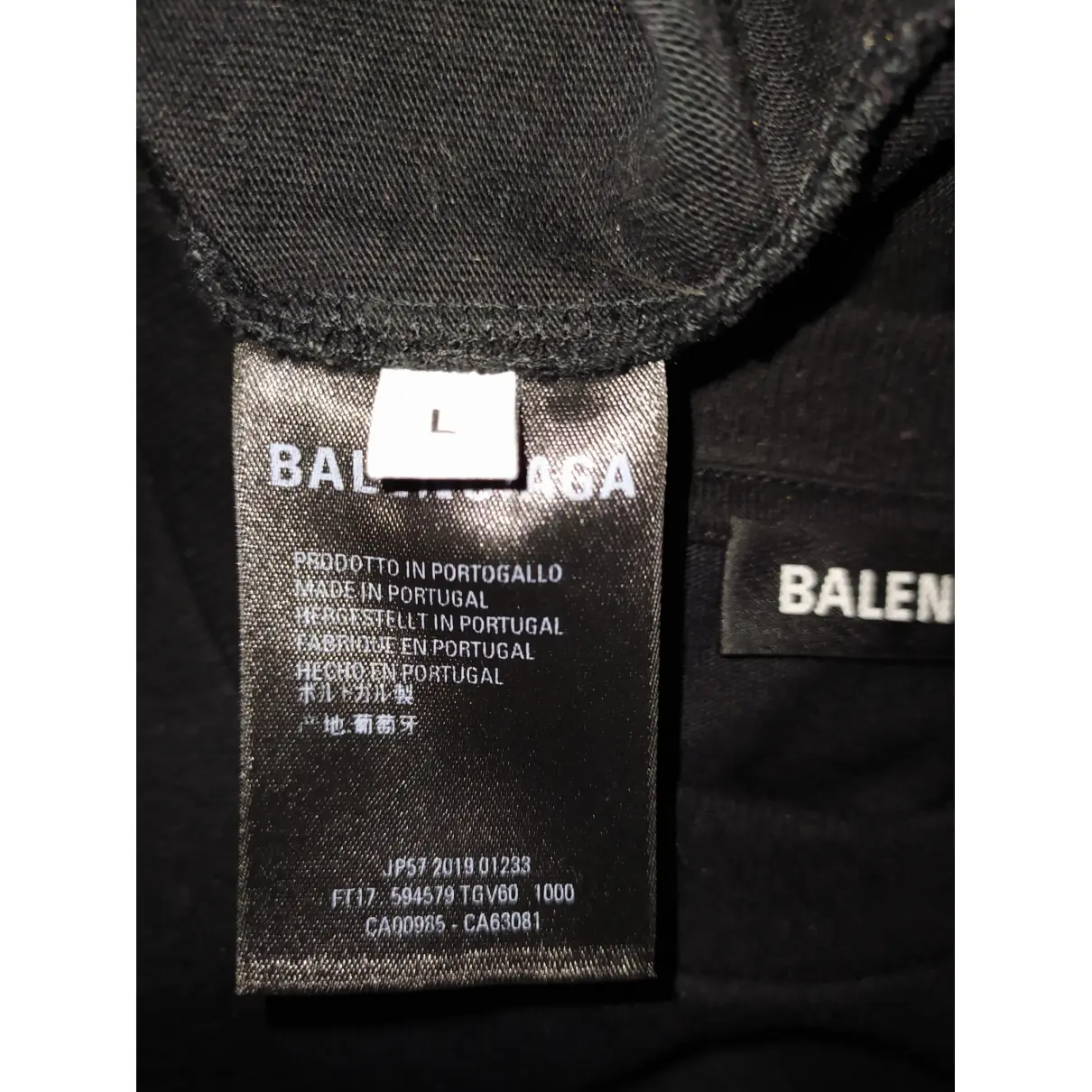 Black Cotton T-shirt Balenciaga