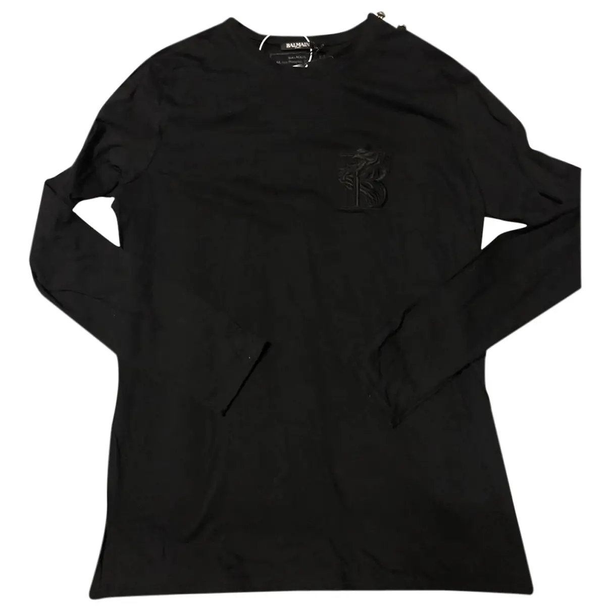 Black Cotton Knitwear & Sweatshirt Balmain