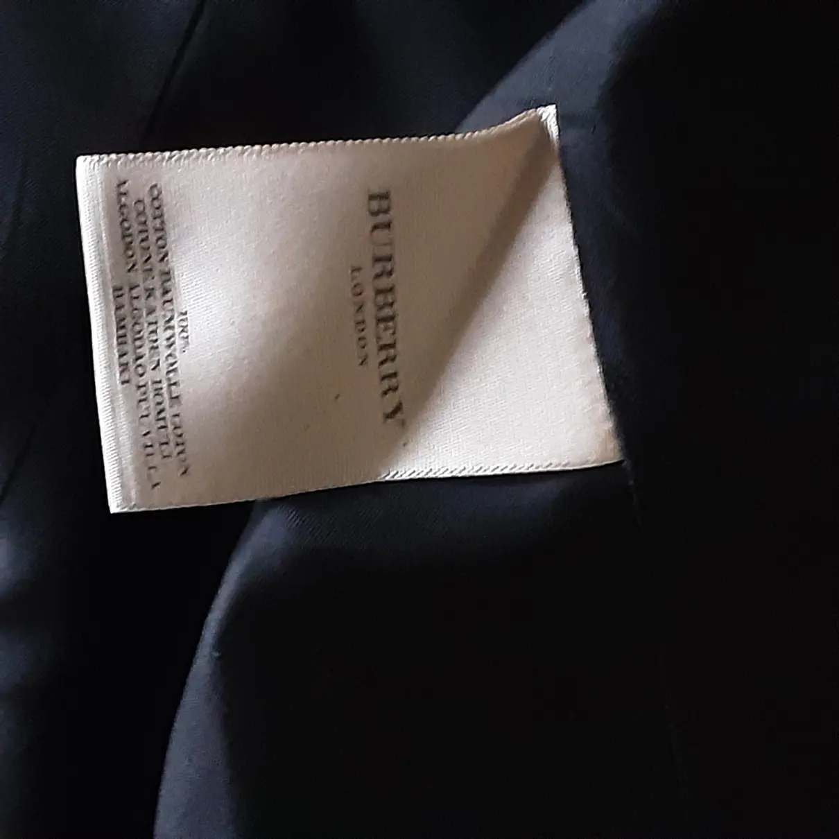 Black Cotton Jacket Burberry