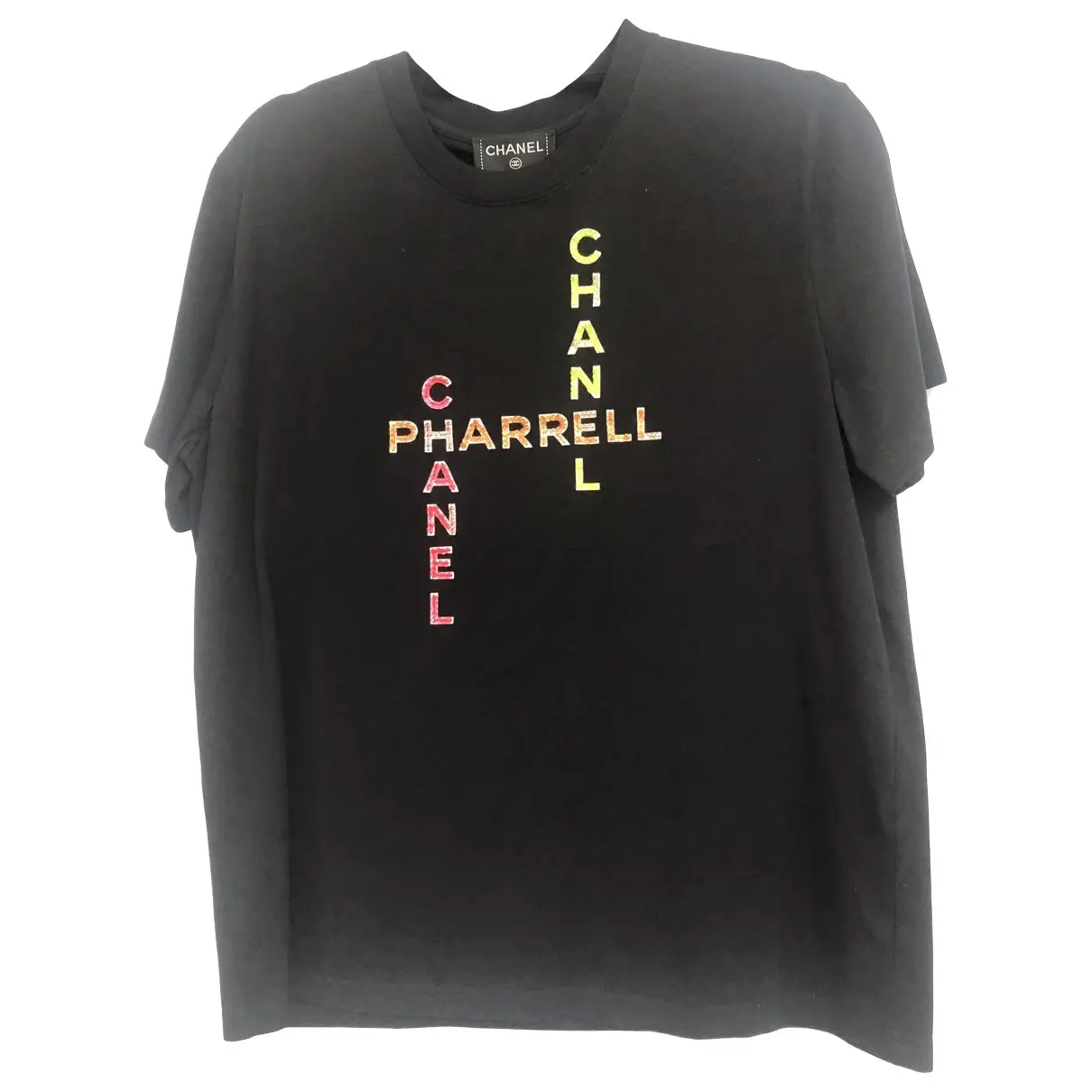 Black Cotton T-shirt Chanel x Pharrell Williams