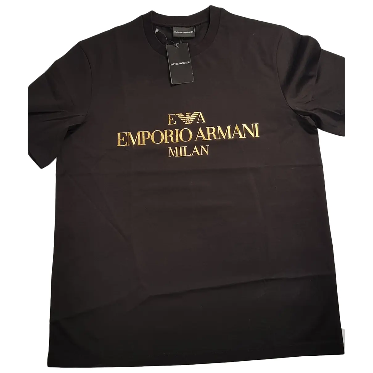 Black Cotton T-shirt Emporio Armani
