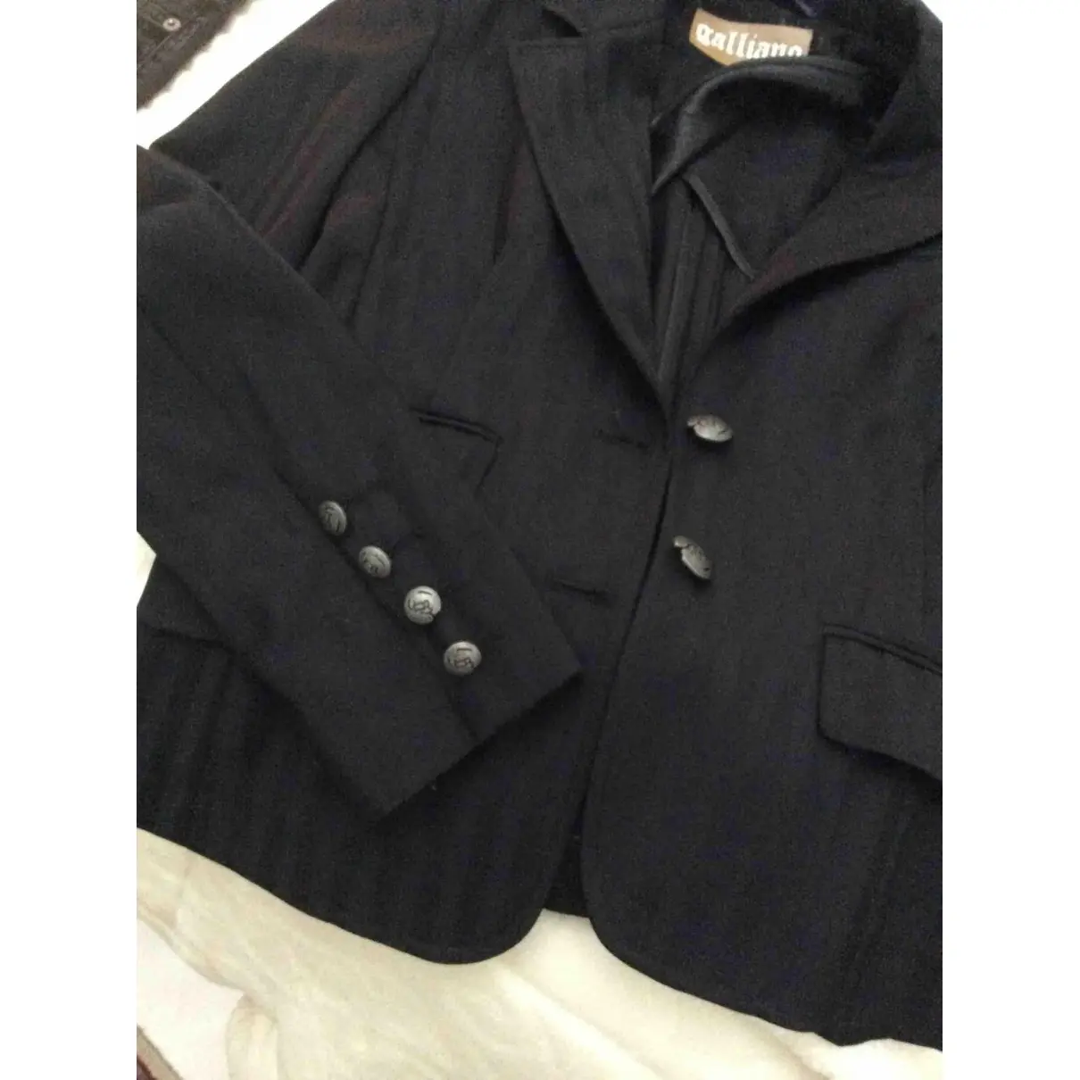 Black Cotton Jacket Galliano