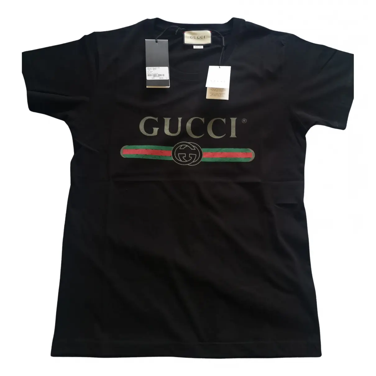Black Cotton T-shirt Gucci