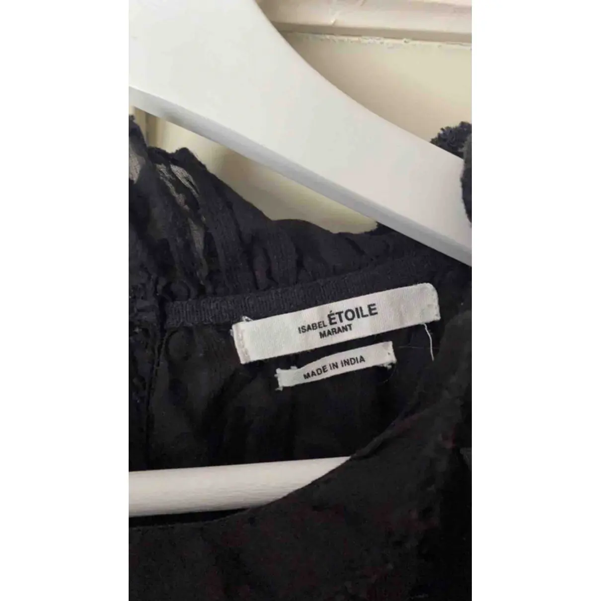 Buy Isabel Marant Etoile Black Cotton Top online