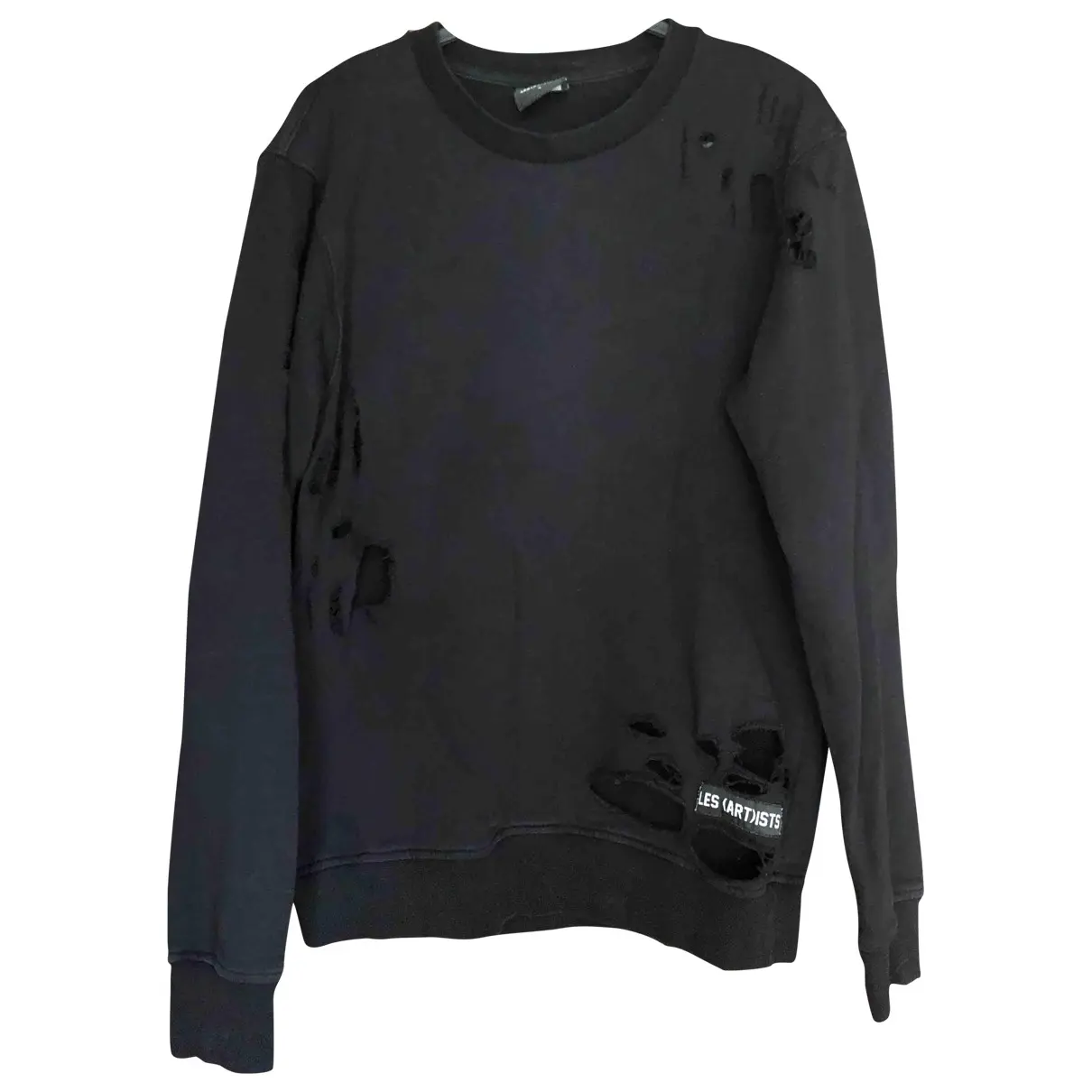 Black Cotton Knitwear & Sweatshirt Les Artists