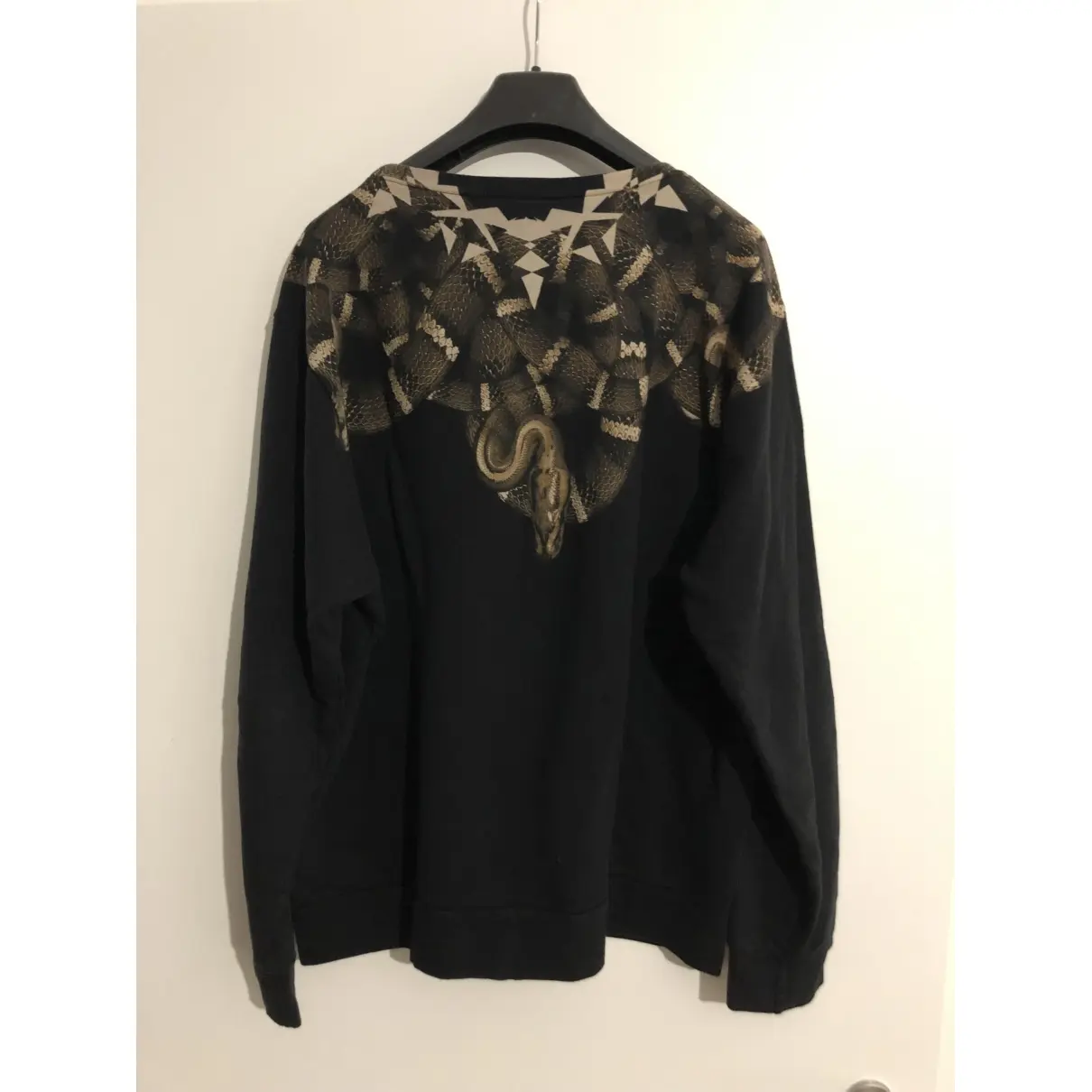 Marcelo Burlon Black Cotton Knitwear & Sweatshirt for sale