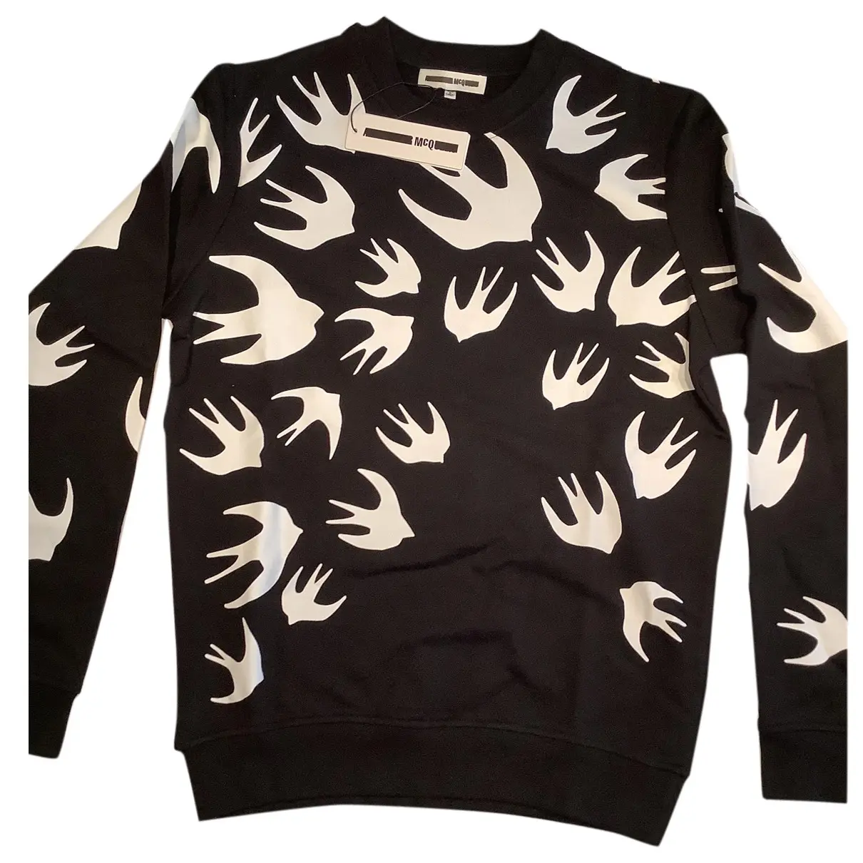 Black Cotton Knitwear & Sweatshirt Mcq