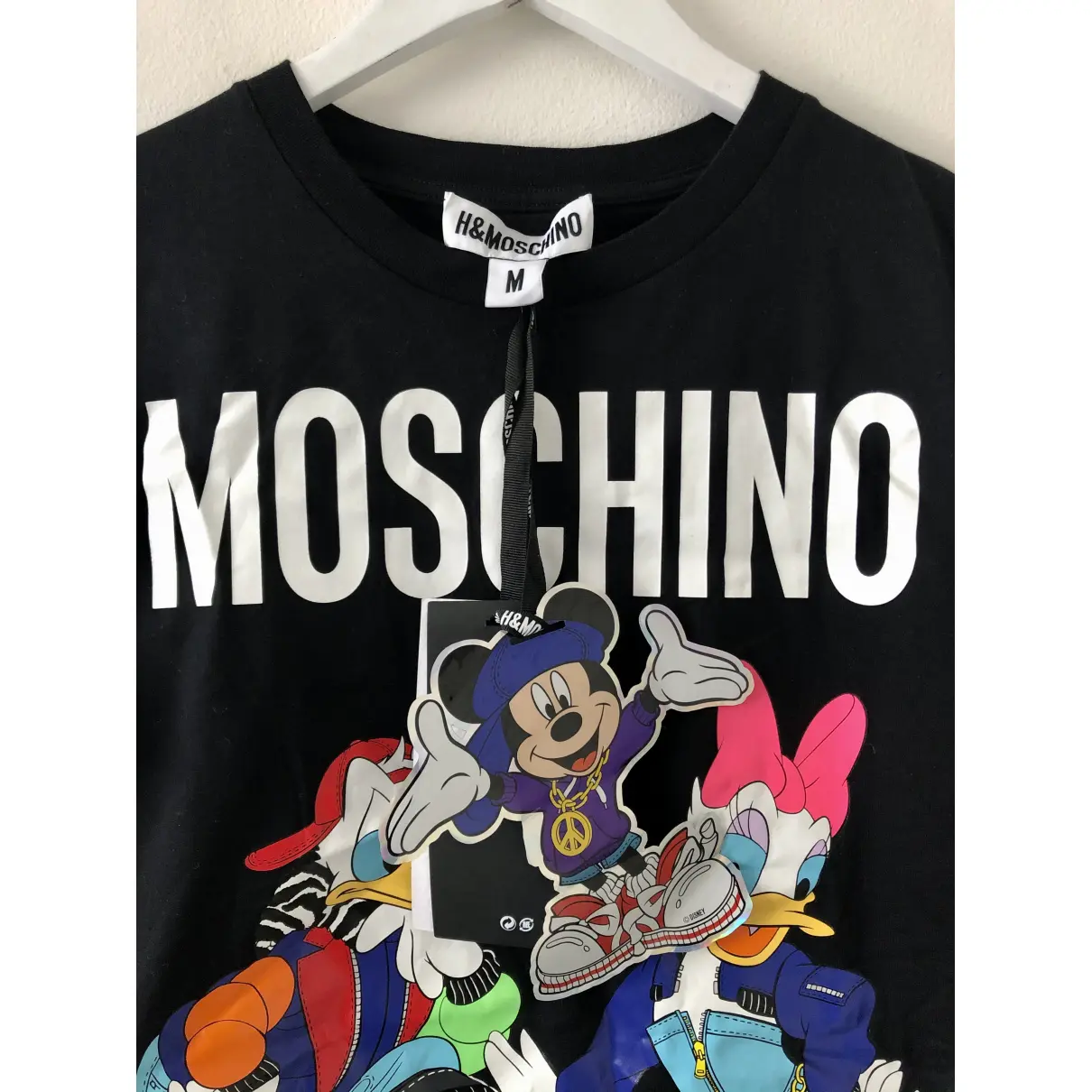 Black Cotton Top Moschino for H&M