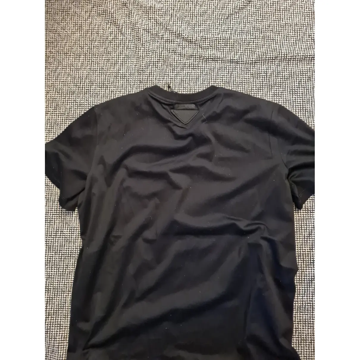 Black Cotton T-shirt Prada