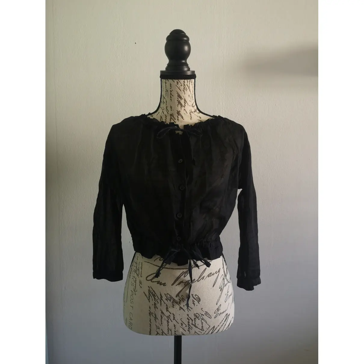 Black Cotton Top Prada - Vintage