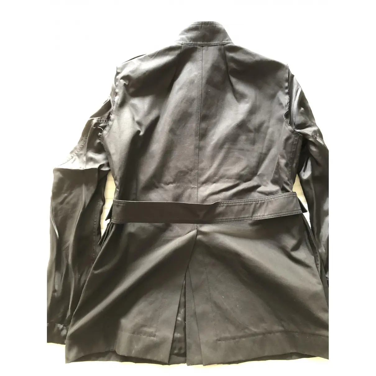 Rick Owens Black Cotton Coat for sale